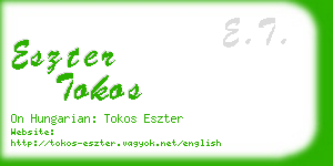 eszter tokos business card